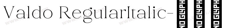 Valdo RegularItalic字体转换